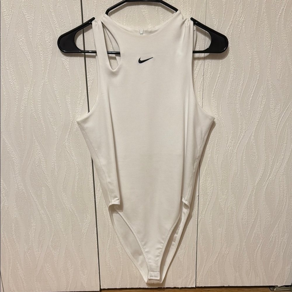 Nike White One Piece Swimsuit Performance Fit